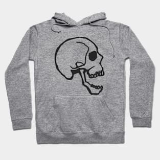 Side View Skull New School Original Art Hoodie